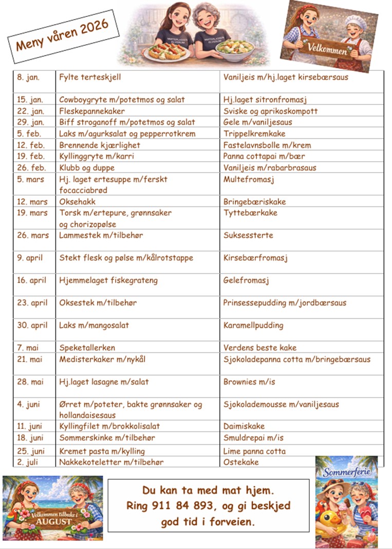 meny 2026 vår